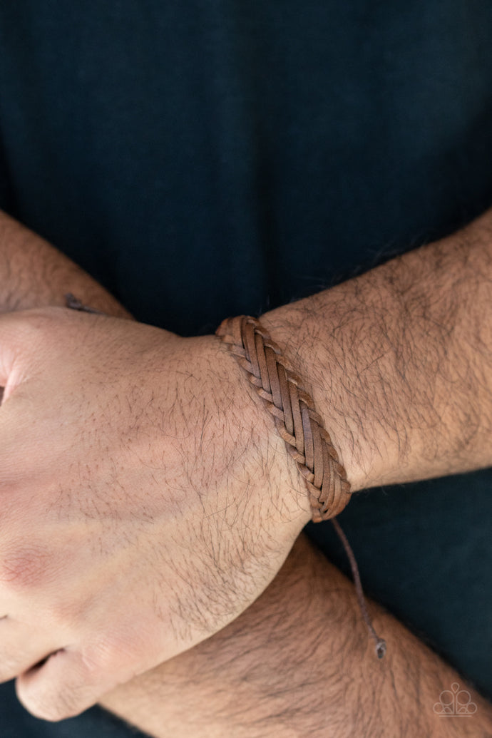 Rodeo Roundup | Paparazzi Brown Urban Bracelet - BlingbyAshleyNicole