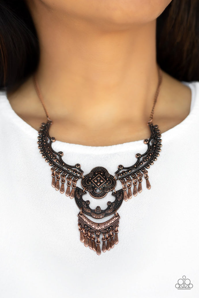Rogue Vogue - Paparazzi Copper Necklace - BlingbyAshleyNicole