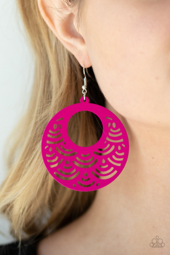 SEA Le Vie! | Paparazzi Pink Earrings - BlingbyAshleyNicole