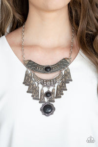 Sahara Royal - Paparazzi Black Necklace - BlingbyAshleyNicole