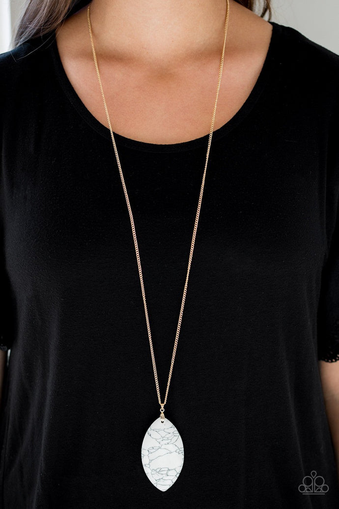 Sante Fe Simplicity - Paparazzi White Necklace - BlingbyAshleyNicole