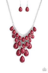 Shop 'Til You TEARDROP | Paparazzi Red Necklace - BlingbyAshleyNicole