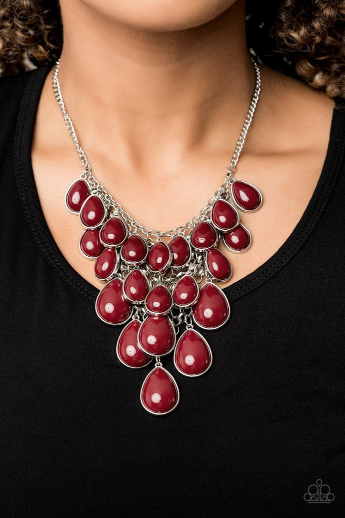 Shop 'Til You TEARDROP | Paparazzi Red Necklace - BlingbyAshleyNicole