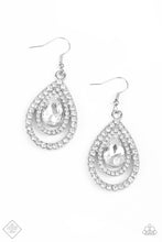 Load image into Gallery viewer, So The Story GLOWS - Paparazzi White Teardrop Earring - BlingbyAshleyNicole