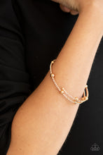 Load image into Gallery viewer, Standout Shimmer | Paparazzi Gold Bracelet - BlingbyAshleyNicole