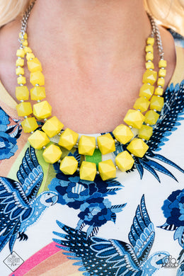 Summer Excursion | Paparazzi Yellow Necklace - BlingbyAshleyNicole