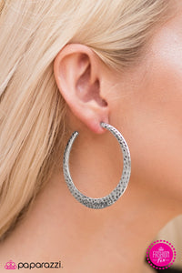 The World Is SHINE - Paparazzi Silver Hoop Earring - BlingbyAshleyNicole