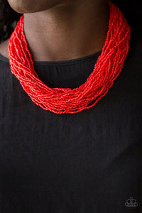 The Show Must CONGO On! | Paparazzi Red Necklace - BlingbyAshleyNicole