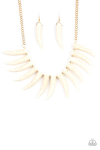 Tusk Tundra - Paparazzi White Necklace - BlingbyAshleyNicole