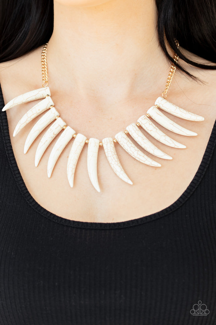 Tusk Tundra - Paparazzi White Necklace - BlingbyAshleyNicole