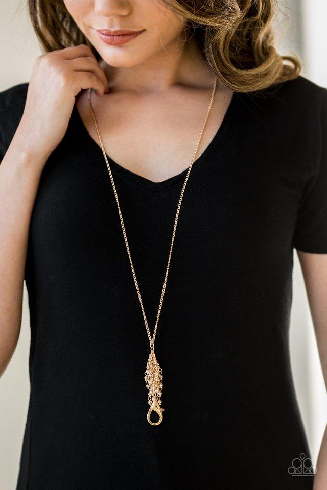 Twilight Twinkle - Paparazzi Gold Lanyard / Necklace - BlingbyAshleyNicole
