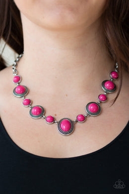 Voyager Vibes - Paparazzi Pink Necklace - BlingbyAshleyNicole