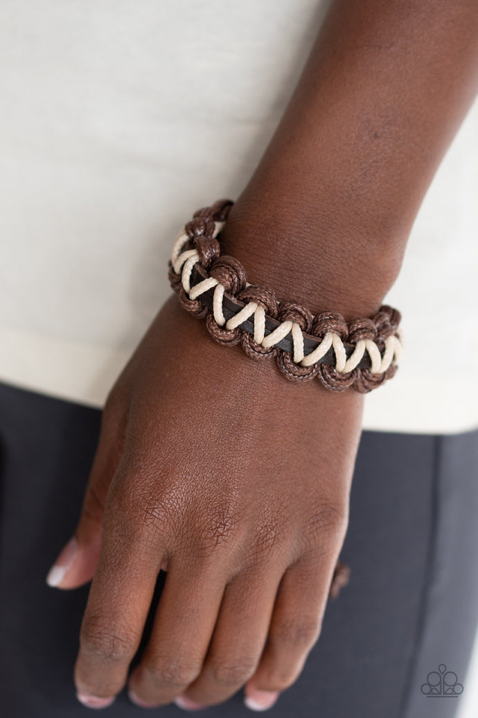 WEAVE It At That - Paparazzi Brown Bracelet - BlingbyAshleyNicole