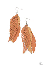 Load image into Gallery viewer, WINGING Off The Hook | Paparazzi Brown Earrings - BlingbyAshleyNicole