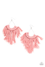 Load image into Gallery viewer, Wanna Piece of MACRAME? | Paparazzi Pink Earring - BlingbyAshleyNicole