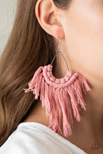 Load image into Gallery viewer, Wanna Piece of MACRAME? | Paparazzi Pink Earring - BlingbyAshleyNicole