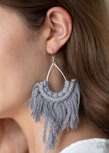 Load image into Gallery viewer, Wanna Piece Of MACRAME? - Paparazzi Silver Earrings - BlingbyAshleyNicole
