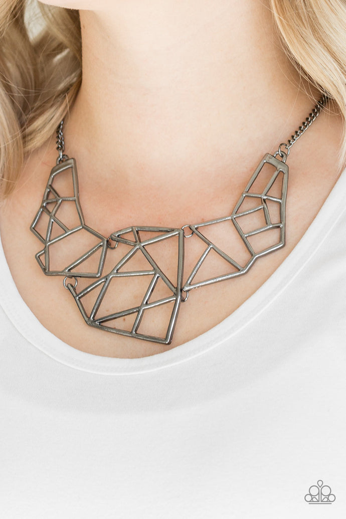 World Shattering | Paparazzi Black Necklace - BlingbyAshleyNicole