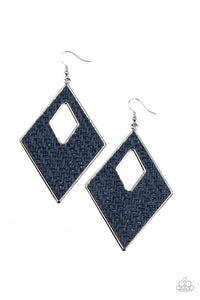 Woven Wanderer | Paparazzi Blue Earrings - BlingbyAshleyNicole