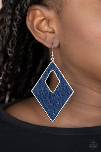 Woven Wanderer | Paparazzi Blue Earrings - BlingbyAshleyNicole
