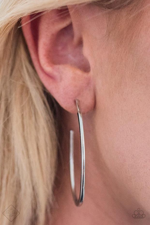 Above The Curve - Silver Hoop Earring - BlingbyAshleyNicole